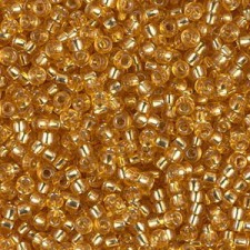 Miyuki rocailles Perlen 11/0 - Silver lined dark gold 11-4